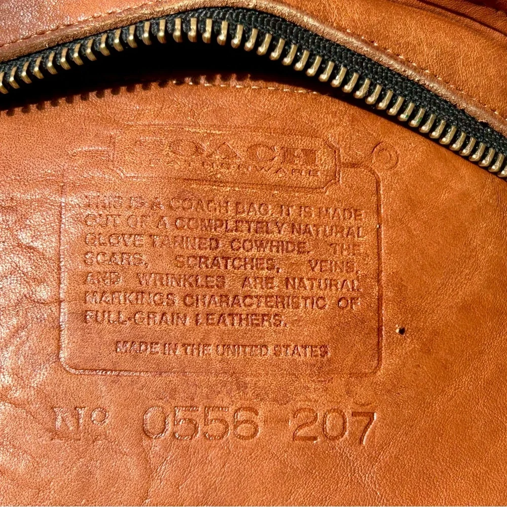 COACH Vintage Kimball Tan Leather Crossbody Bag Round